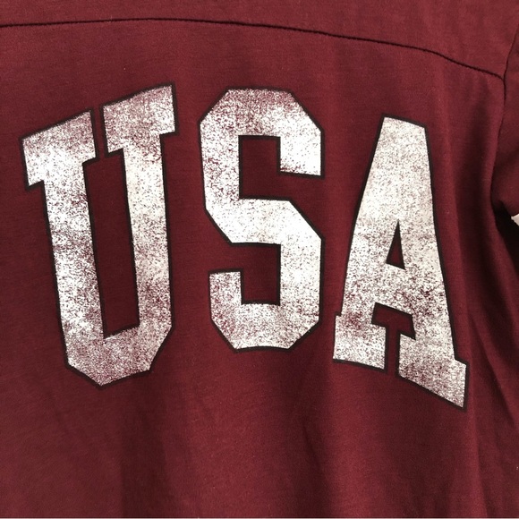 Stranded USA Maroon Baseball Tee - Picture 3 of 9
